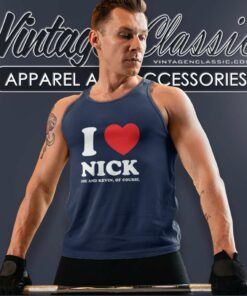 I Love Nick Red Heart Tank Top Racerback