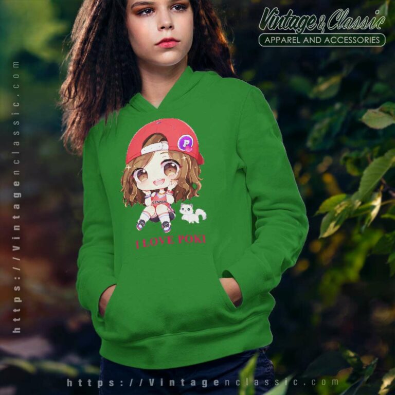 I Love Poki Pokimane Chibi Hoodie I Love Poki Pokimane Chibi Hoodie