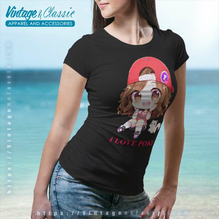 I love Poki Pokimane Chibi Women TShirt I love Poki Pokimane Chibi Women TShirt