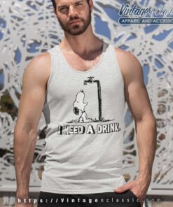 I Need A Drink Snoopy Tank Top Racerback