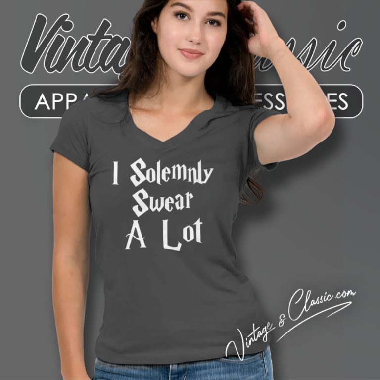 I Solemnly Swear A Lot Harry Potter V Neck TShirt I Solemnly Swear A Lot Harry Potter V Neck TShirt
