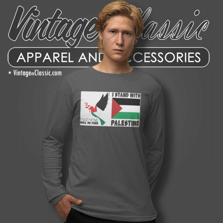 I Stand With Palestine Political Palestine Long Sleeve Tee I Stand With Palestine Political Palestine Long Sleeve Tee