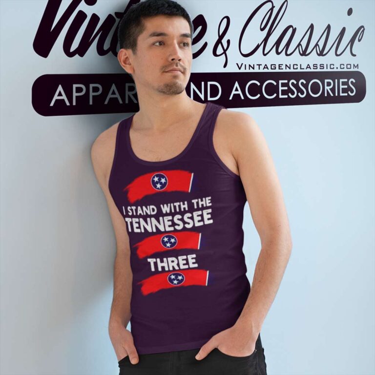 I Stand With The Tennessee Three Flag Tank Top Racerback I Stand With The Tennessee Three Flag Tank Top Racerback
