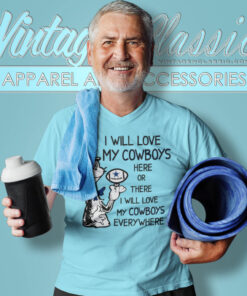 I Will Love My Dallas Cowboys Here V Neck TShirt