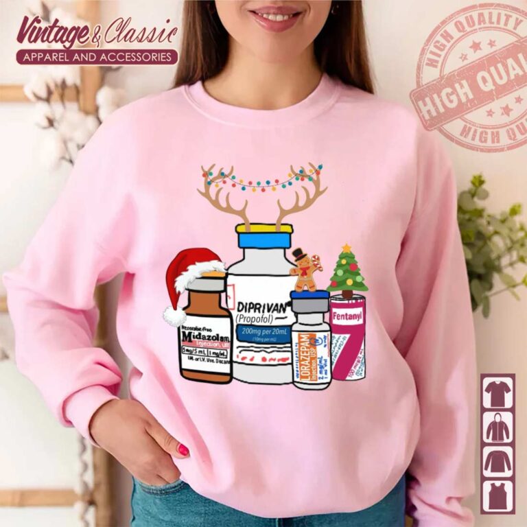 ICU Critical Care Nurse Christmas Nurse Christmas Sweatshirt ICU Critical Care Nurse Christmas Nurse Christmas Sweatshirt
