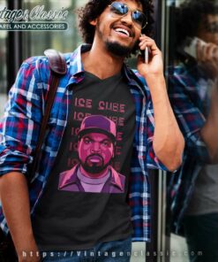 Ice Cube Graphic V Neck TShirt