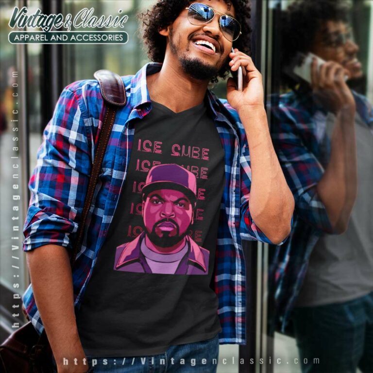 Ice Cube Graphic V Neck TShirt Ice Cube Graphic V Neck TShirt