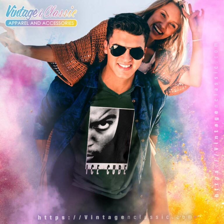 Ice Cube Half Face V Neck TShirt Ice Cube Half Face V Neck TShirt