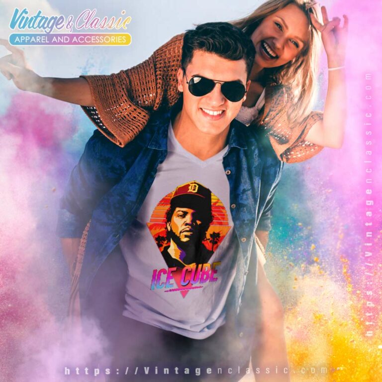 Ice Cube Retro 90s V Neck TShirt Ice Cube Retro 90s V Neck TShirt