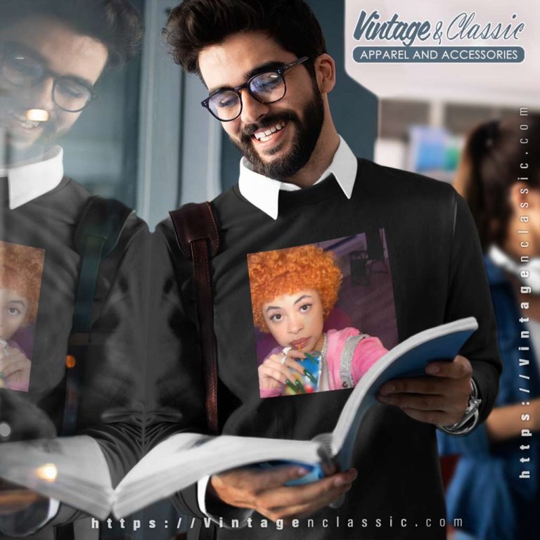 Ice Spice And Her Drink Picture Sweatshirt Ice Spice And Her Drink Picture Sweatshirt