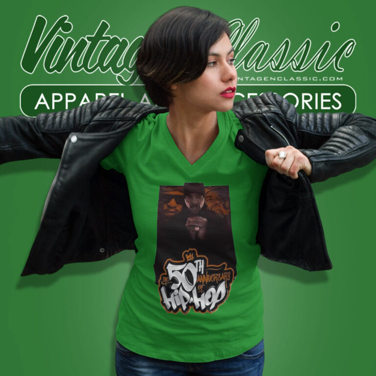 Ice T The 50th Anniversary Of Hip Hop V Neck TShirt Ice T The 50th Anniversary Of Hip Hop V Neck TShirt