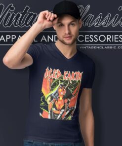 Iced Earth Demon Chick V Neck TShirt