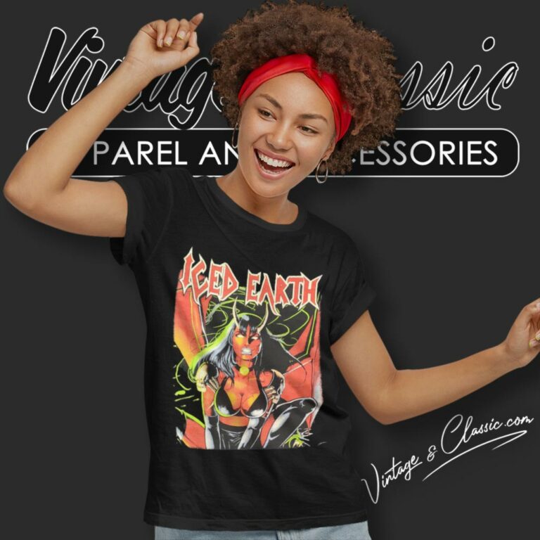 Iced Earth Demon Chick Women T Shirt Iced Earth Demon Chick Women T Shirt