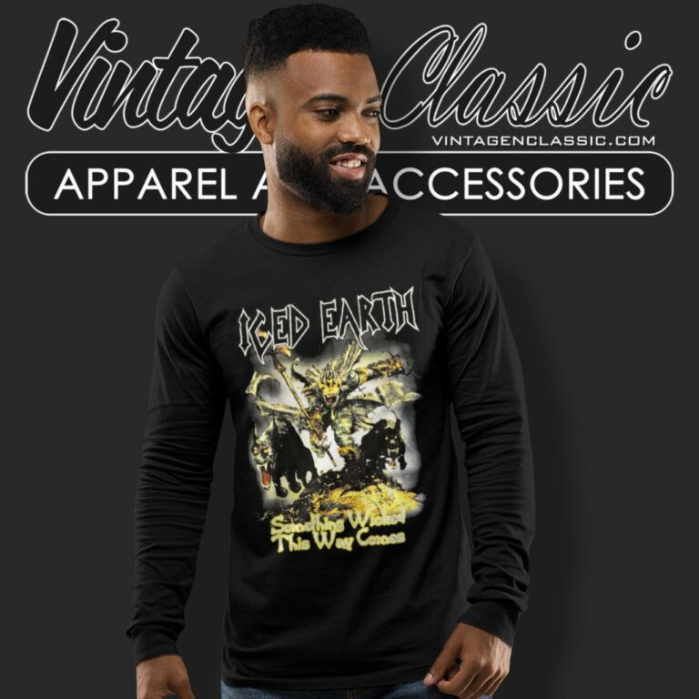 Iced Earth Sacred Flames Long Sleeve Tee Iced Earth Sacred Flames Long Sleeve Tee