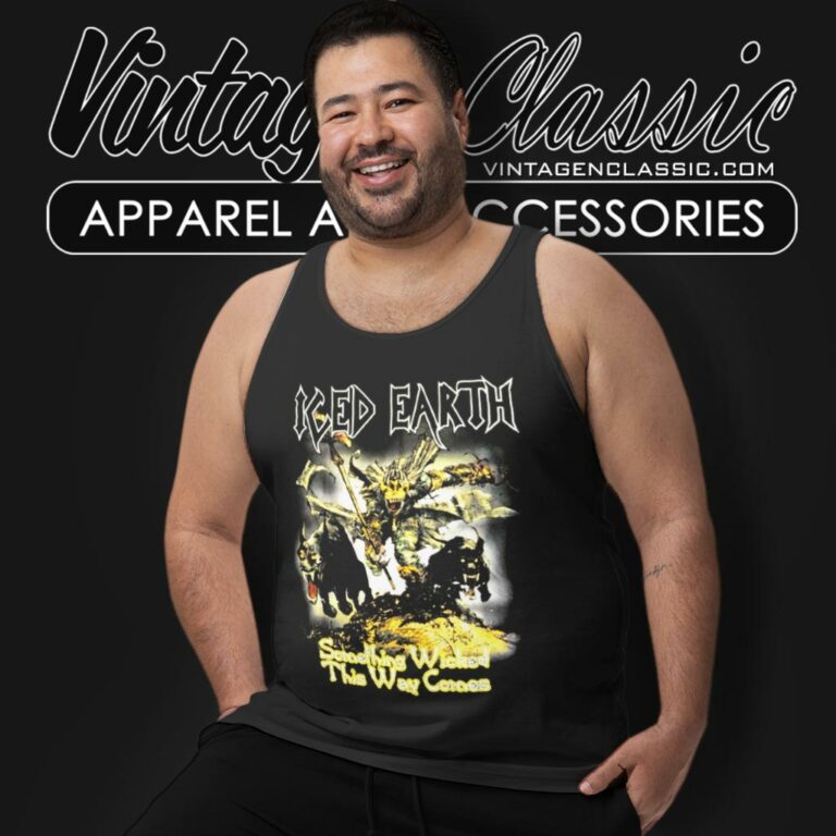 Iced Earth Sacred Flames Tank Top Racerback Iced Earth Sacred Flames Tank Top Racerback