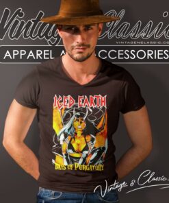 Iced Earth Shirt The Bible Belt V Neck TShirt