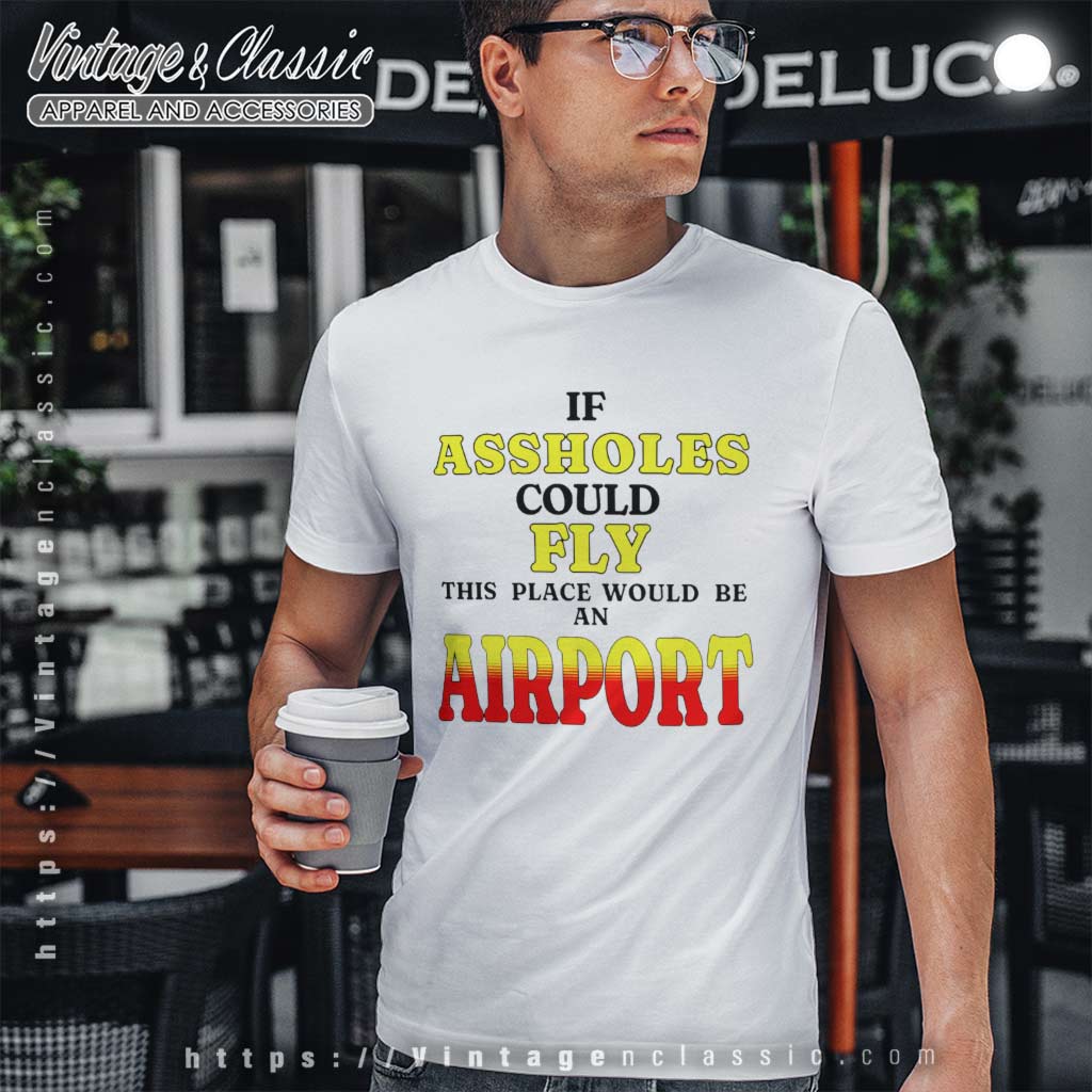 Cartello In Metallo Divertente CITECI 20x30 Cm: If Assholes Could Fly This Place Would Be An Airport