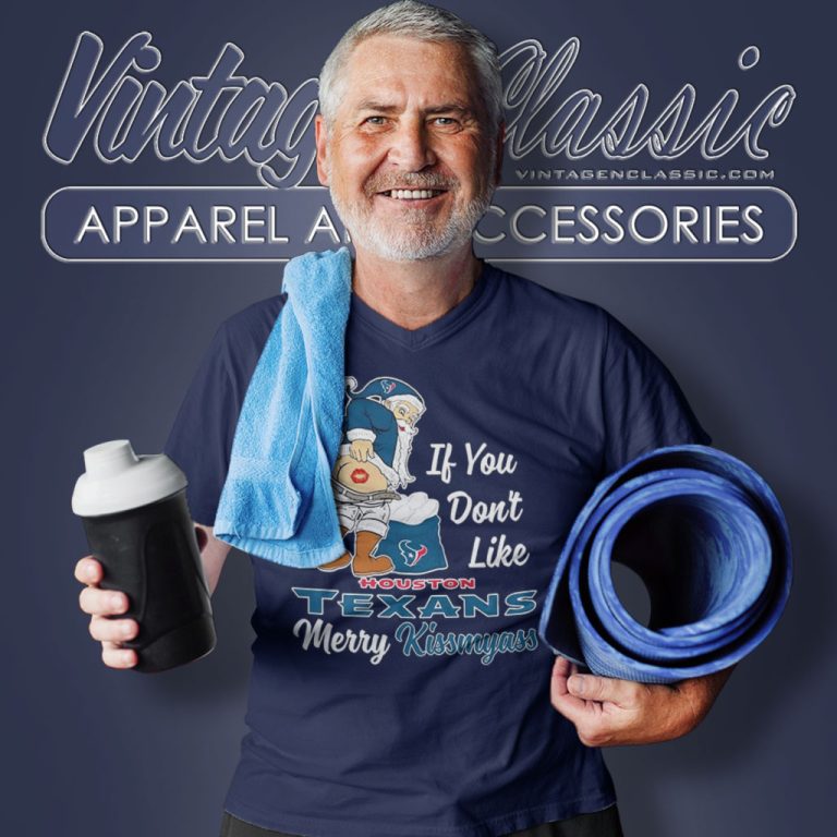 If You Dont Like Houston Texans Merry Kissmyass Christmas Santa V Neck TShirt If You Dont Like Houston Texans Merry Kissmyass Christmas Santa V Neck TShirt