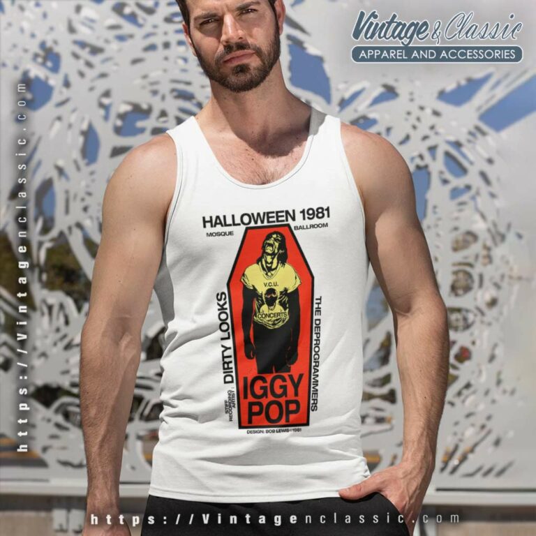 Iggy Pop Halloween 1981 Mosque Ballroom Tank Top Racerback Iggy Pop Halloween 1981 Mosque Ballroom Tank Top Racerback