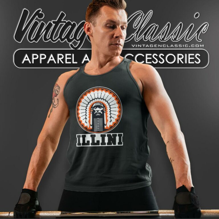Illinois Fighting Illini University Logo Tank Top Racerback Illinois Fighting Illini University Logo Tank Top Racerback