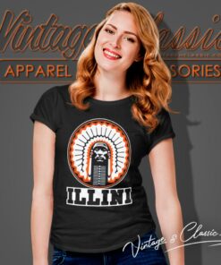 Illinois Fighting Illini University Logo Women T Shirt