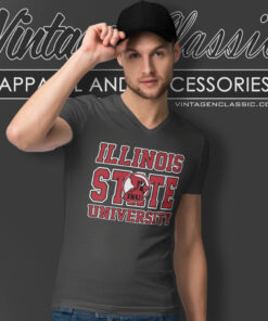 Illinois State University Isu Redbirds V Neck TShirt