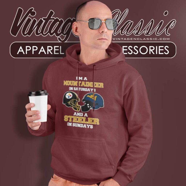 Im A Mountaineers On Saturdays And A Steelers On Sundays Hoodie Im A Mountaineers On Saturdays And A Steelers On Sundays Hoodie