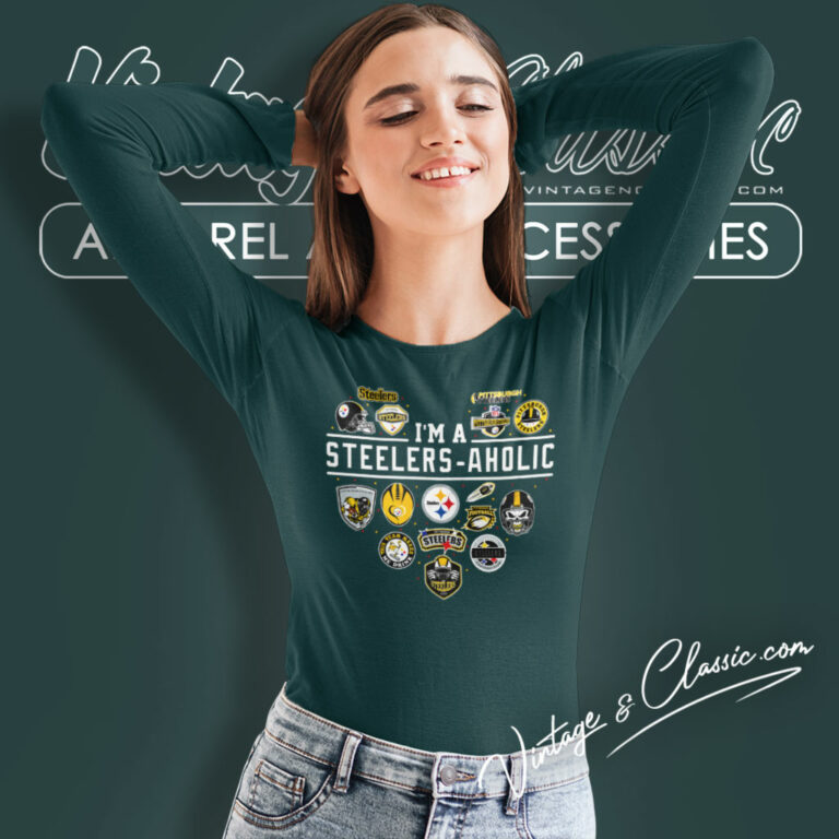 Im A Pittsburgh Steelers Aholic Long Sleeve Tee Im A Pittsburgh Steelers Aholic Long Sleeve Tee