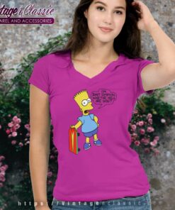 Im Bart Simpson Who The Hell Are You V Neck TShirt