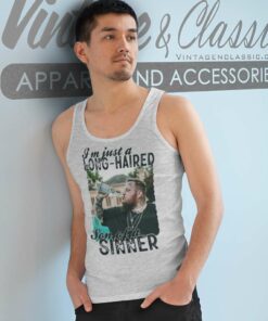 Im Just A Long Haired Jelly Roll Son Of A Sinner Tank Top Racerback