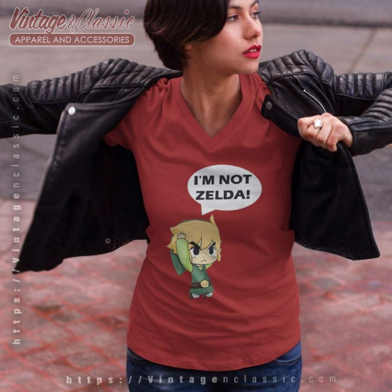 Im Not Zelda Link The Legend Of Zelda V Neck TShirt Im Not Zelda Link The Legend Of Zelda V Neck TShirt