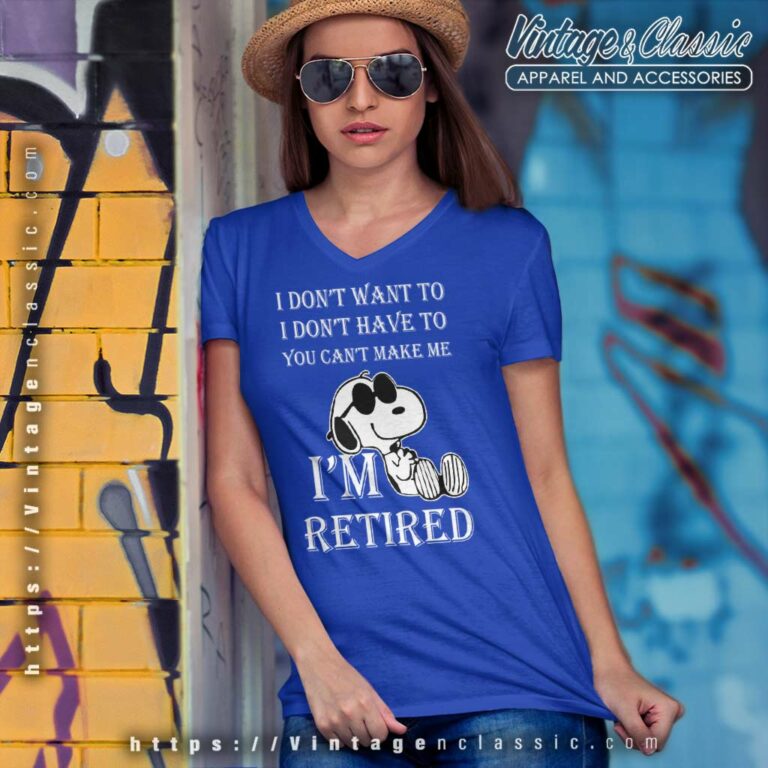 Im Retired Snoopy Funny V Neck TShirt Im Retired Snoopy Funny V Neck TShirt