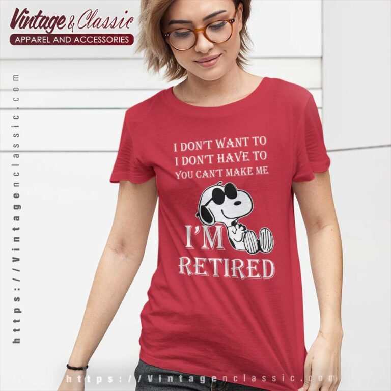 Im Retired Snoopy Funny Women TShirt Im Retired Snoopy Funny Women TShirt