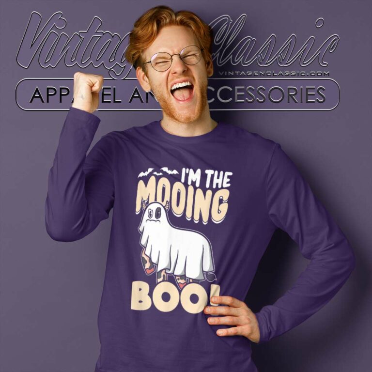 Im The Mooing Boo Ghost Cows Moo Cow Halloween Long Sleeve Tee Im The Mooing Boo Ghost Cows Moo Cow Halloween Long Sleeve Tee