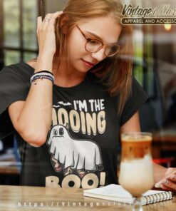 Im The Mooing Boo Ghost Cows Moo Cow Halloween Women TShirt