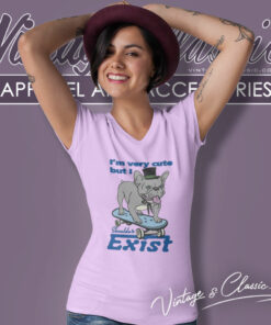 Bulldog Im Very Cute But I Shouldnt Exist V Neck TShirt