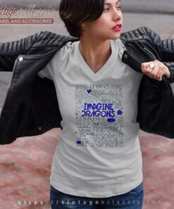 Imagine Dragons Lyrics Song V Neck TShirt