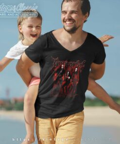 Immortal Shirt Damned In Black V Neck TShirt 1