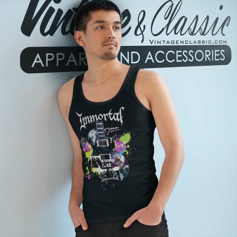 Immortal Shirt Guitar Signatures Tank Top Racerback 1 Immortal Shirt Guitar Signatures Tank Top Racerback 1