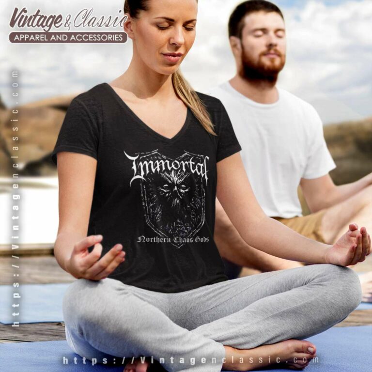 Immortal Shirt Northern Chaos Gods V Neck TShirt Immortal Shirt Northern Chaos Gods V Neck TShirt