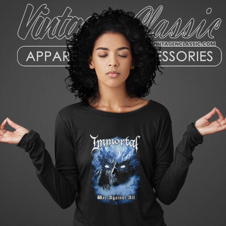 Immortal Shirt War Against All Long Sleeve Tee Immortal Shirt War Against All Long Sleeve Tee
