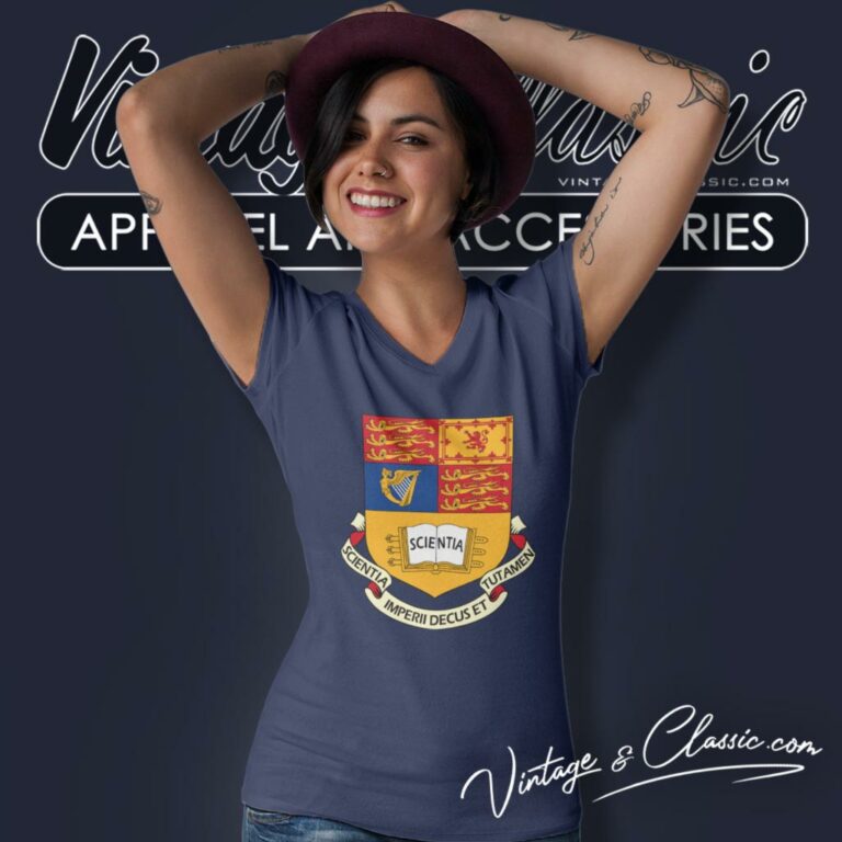 Imperial College London Crest Logo V Neck TShirt Imperial College London Crest Logo V Neck TShirt