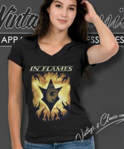 In Flames Album Cover V Neck TShirt