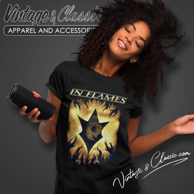 In Flames Album Cover Women T Shirt In Flames Album Cover Women T Shirt