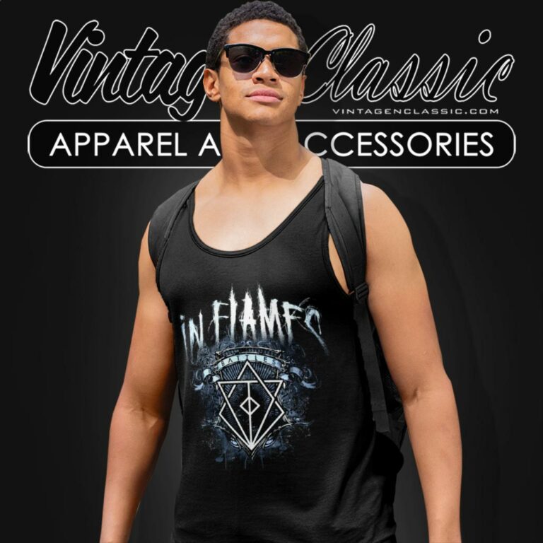 In Flames Battles Crest Tank Top Racerback In Flames Battles Crest Tank Top Racerback