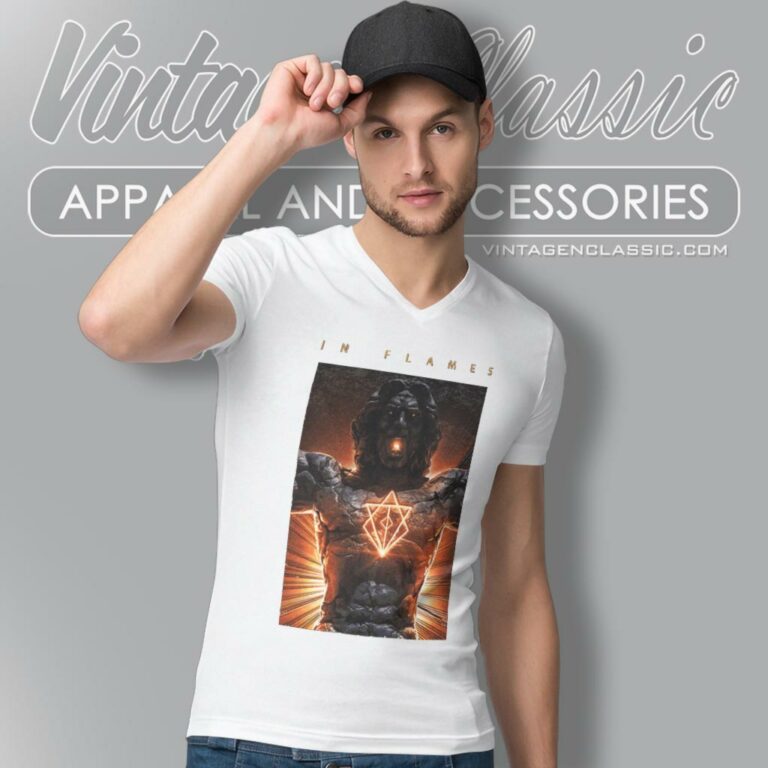 In Flames Clayman 2020 V Neck TShirt In Flames Clayman 2020 V Neck TShirt