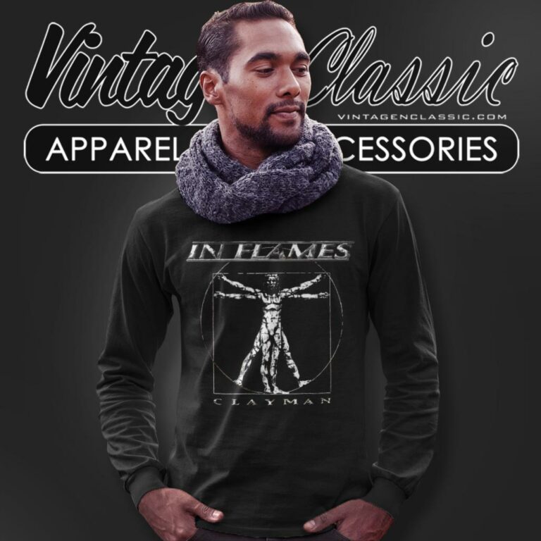 In Flames Clayman Long Sleeve Tee In Flames Clayman Long Sleeve Tee