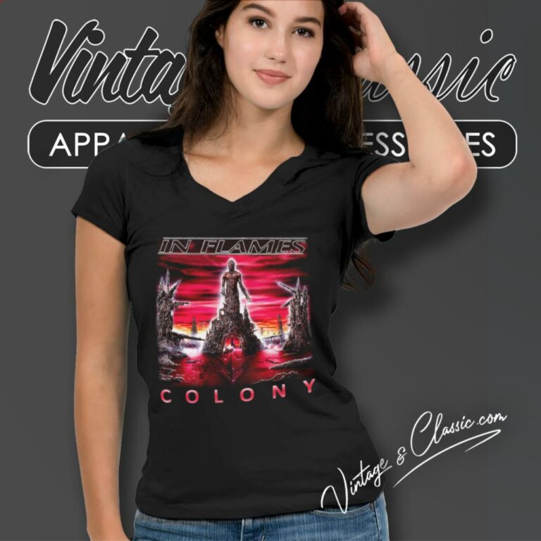 In Flames Colony V Neck TShirt In Flames Colony V Neck TShirt