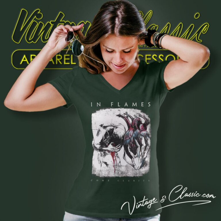 In Flames Come Clarity V Neck TShirt In Flames Come Clarity V Neck TShirt