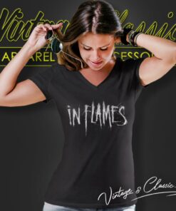 In Flames Countdown V Neck TShirt